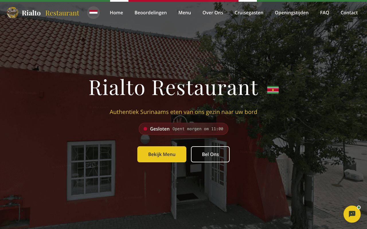 Screenshot of Rialto Restaurant Curaçao