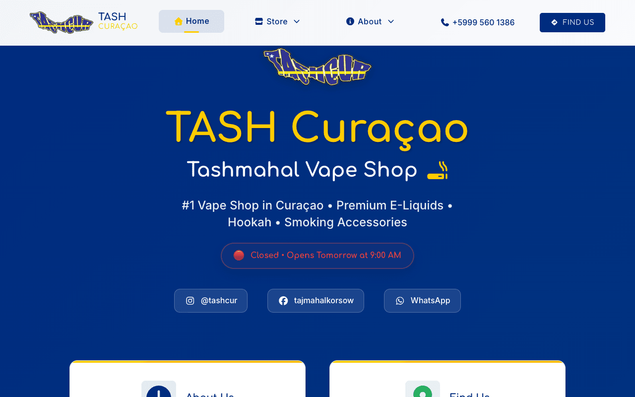 Screenshot of Tash Curaçao